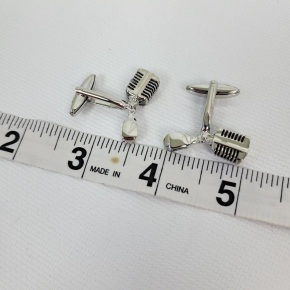 Timeless Microphone Stainless Steel Cuff Links - Picture 5 of 5